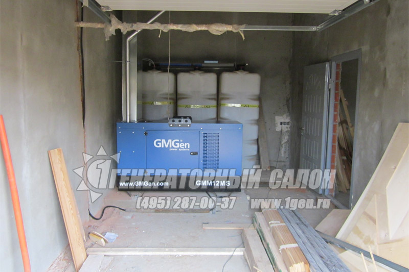 Монтаж электростанции GMGEN GMM12MS в кожухе для загородного дома