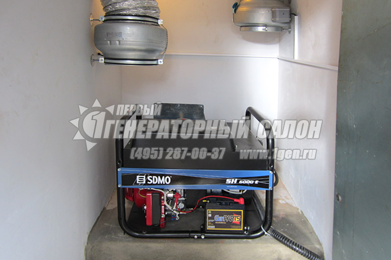 Монтаж бензиновой электростанции SDMO SH6000E для коттеджа