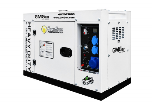 Дизель генератор GMGen GMXD7500S в кожухе - 7.5 кВт / однофазный (220 В) фото № 1